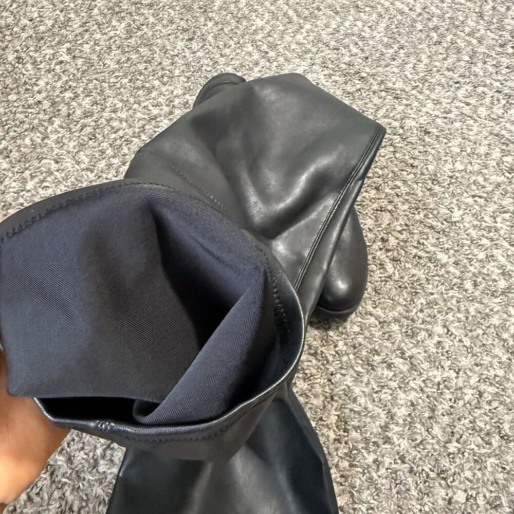 INC Irinaa Over The Knee Boots Black Vegan Leather Stretch Size 5 M New - Picture 6 of 6